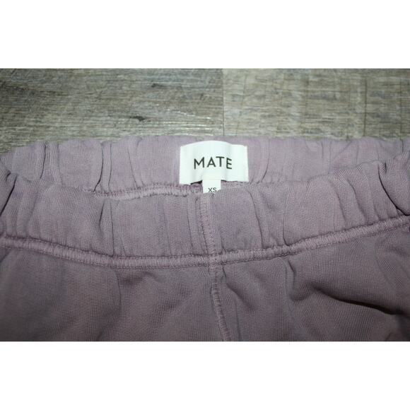 Mate The Label‎ Organic Fleece Relaxed Pocket Sweatpants Purple Joggers $128 XS - Picture 3 of 5